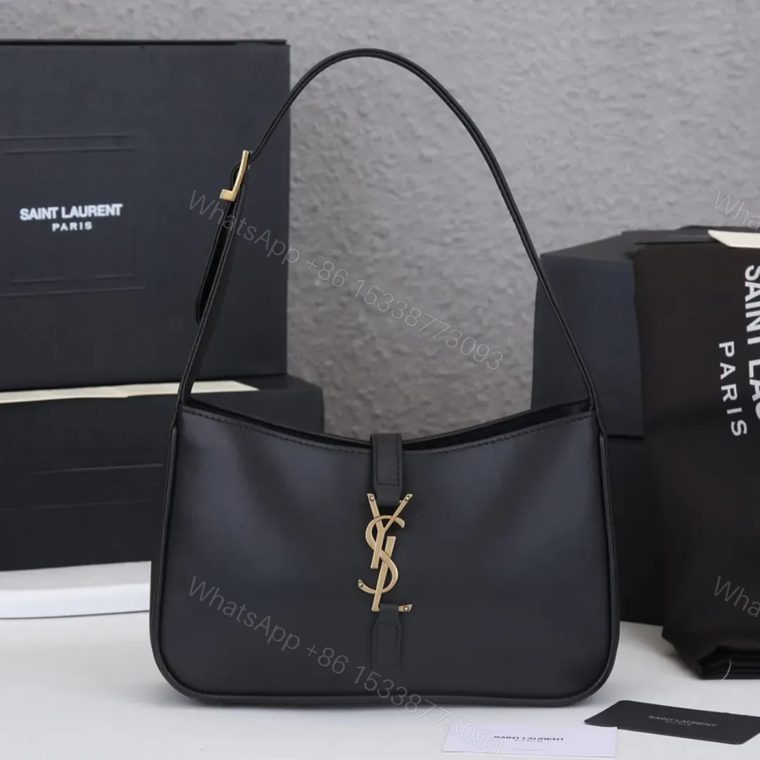 Saint Laurent Smooth Calfskin Le 5 A 7 Mini Hobo Black — view 1