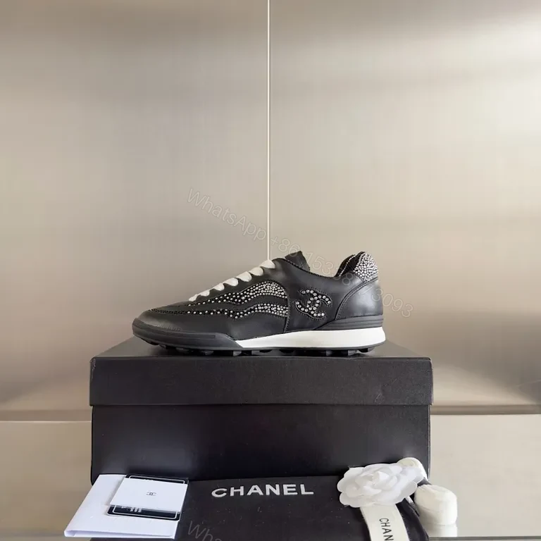 View 7 of Black Leather + Chanel-Inspired + Streetwear + Comfort-Driven Detailing + Sneakers