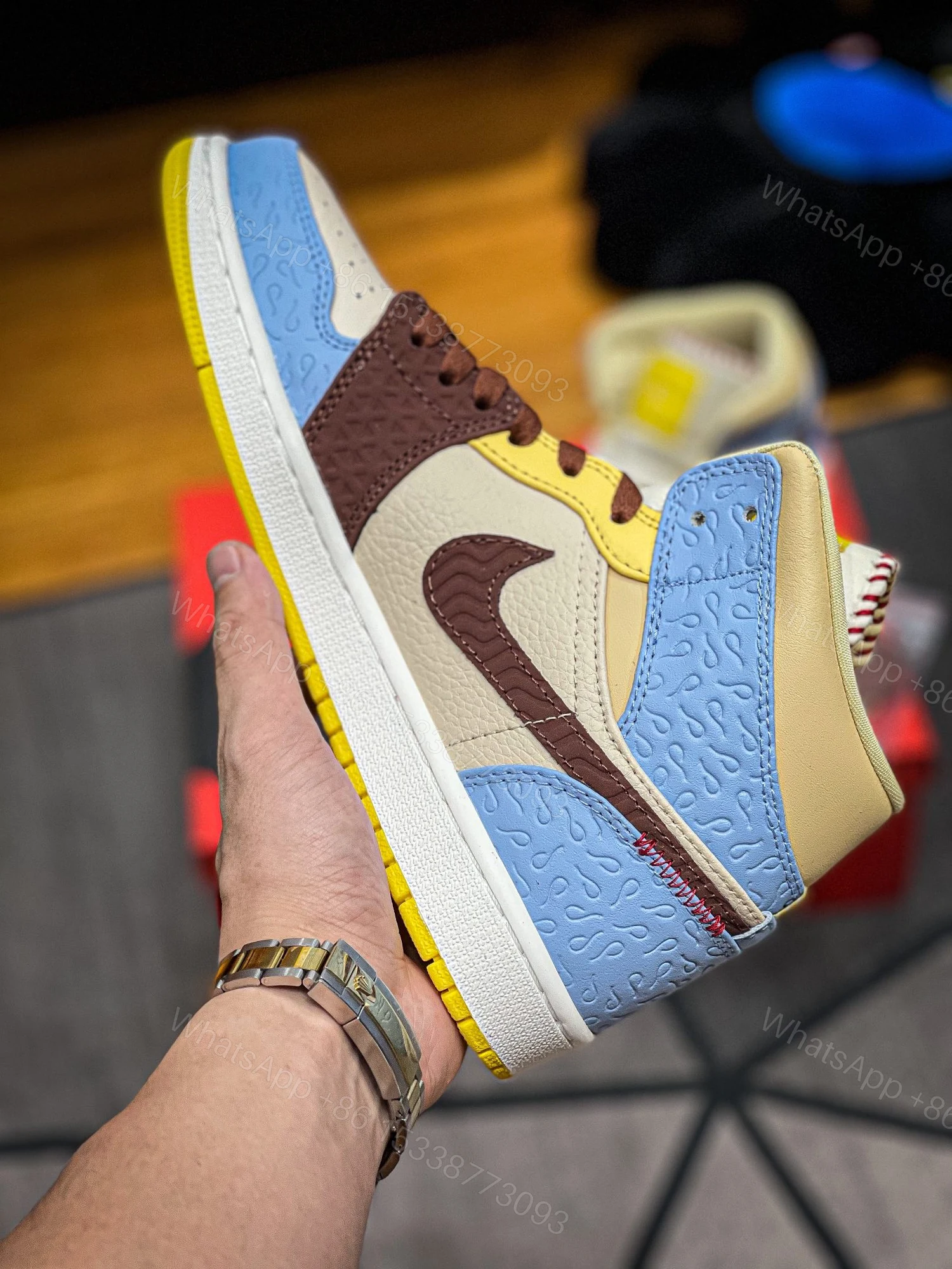 View 3 of Air Jordan 1 Mid Fearless X “Madison Chateau” Reps