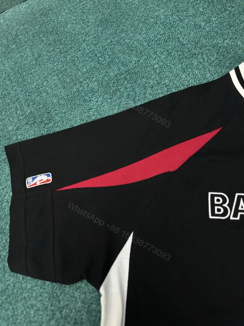 View 5 of Black Polyester Athletic Jersey Bold "BALENCIAGA" 10 T-Shirt