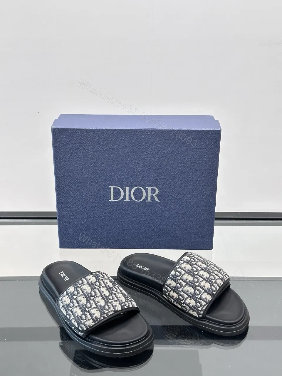 View 3 of Patterned Weave Slip-Ons: Luxe Comfort Slides