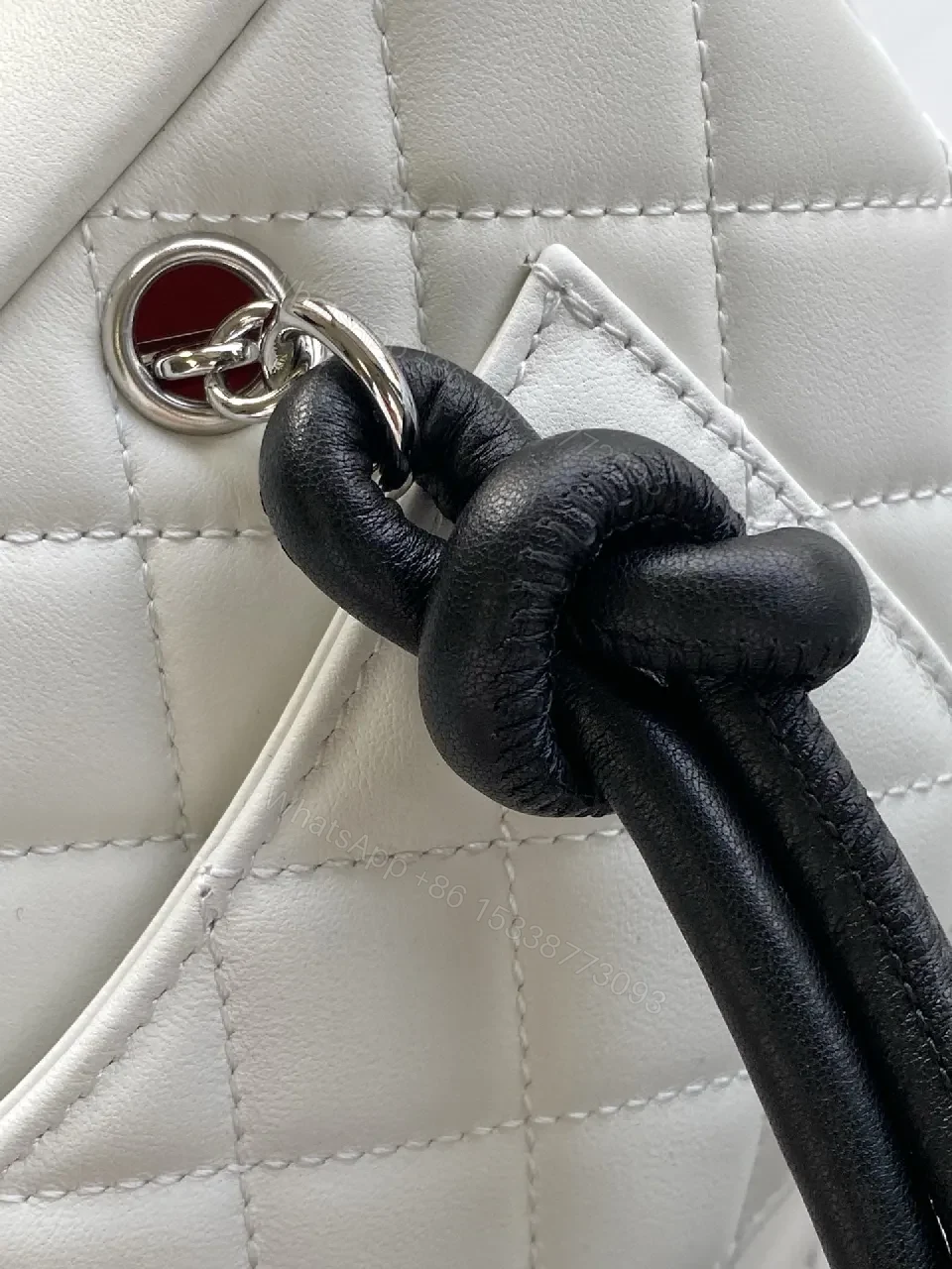 View 4 of Quilted Mini Bag with Signature Hardware - Dual-Tone Chic