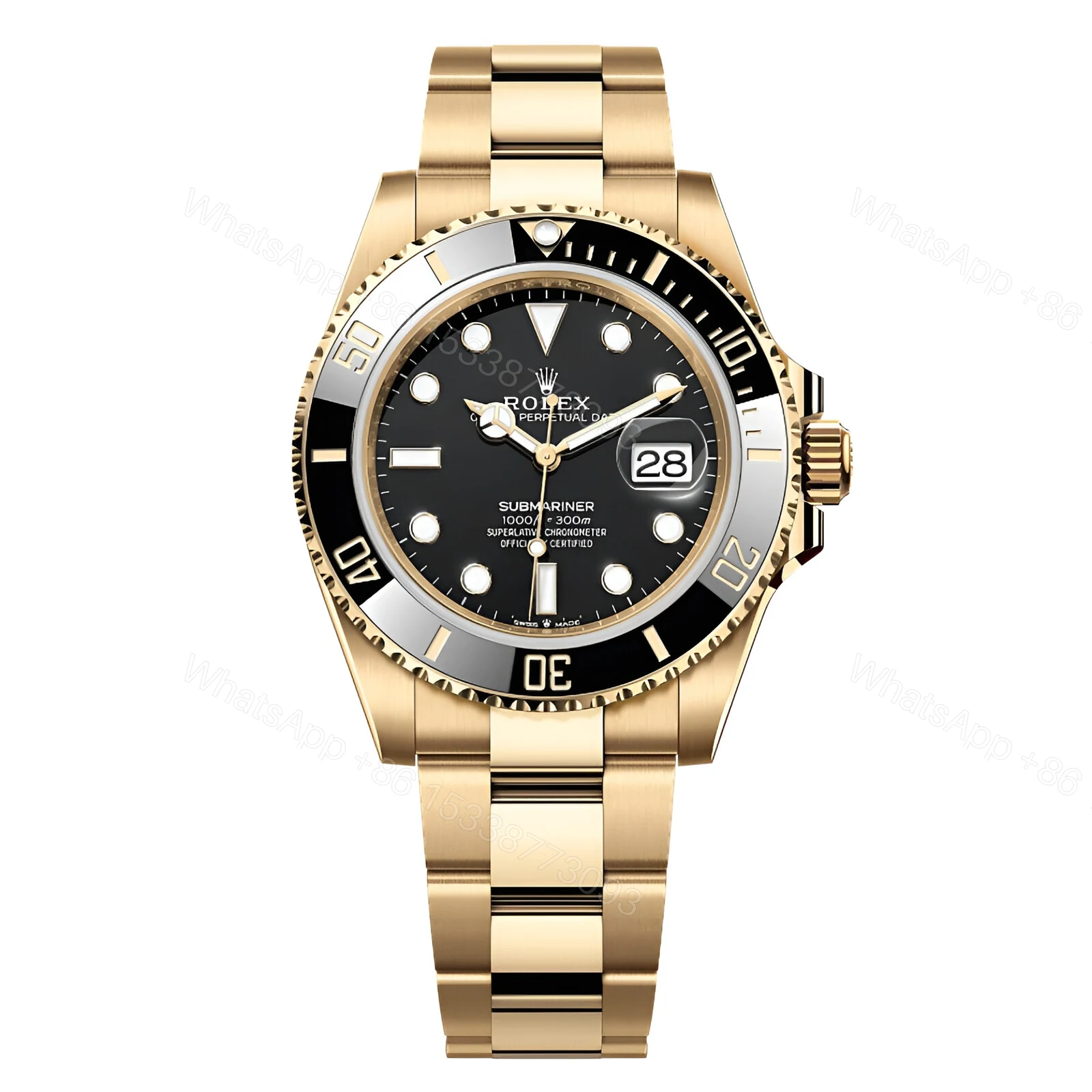 Rolex Submariner Date 126618 Yellow Gold Black Dial Replica — view 1