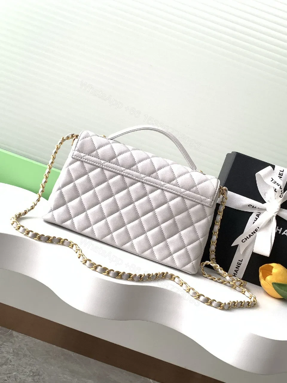 View 4 of Chic Quilted Crossbody: Subtle Shine, All-Day Versatility