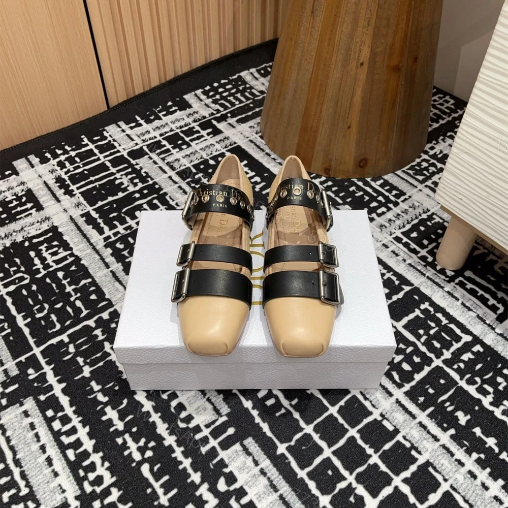 View 2 of 高仿Dior*Punk系列KCB948平頭塔扣休閒單鞋膚色免檢版