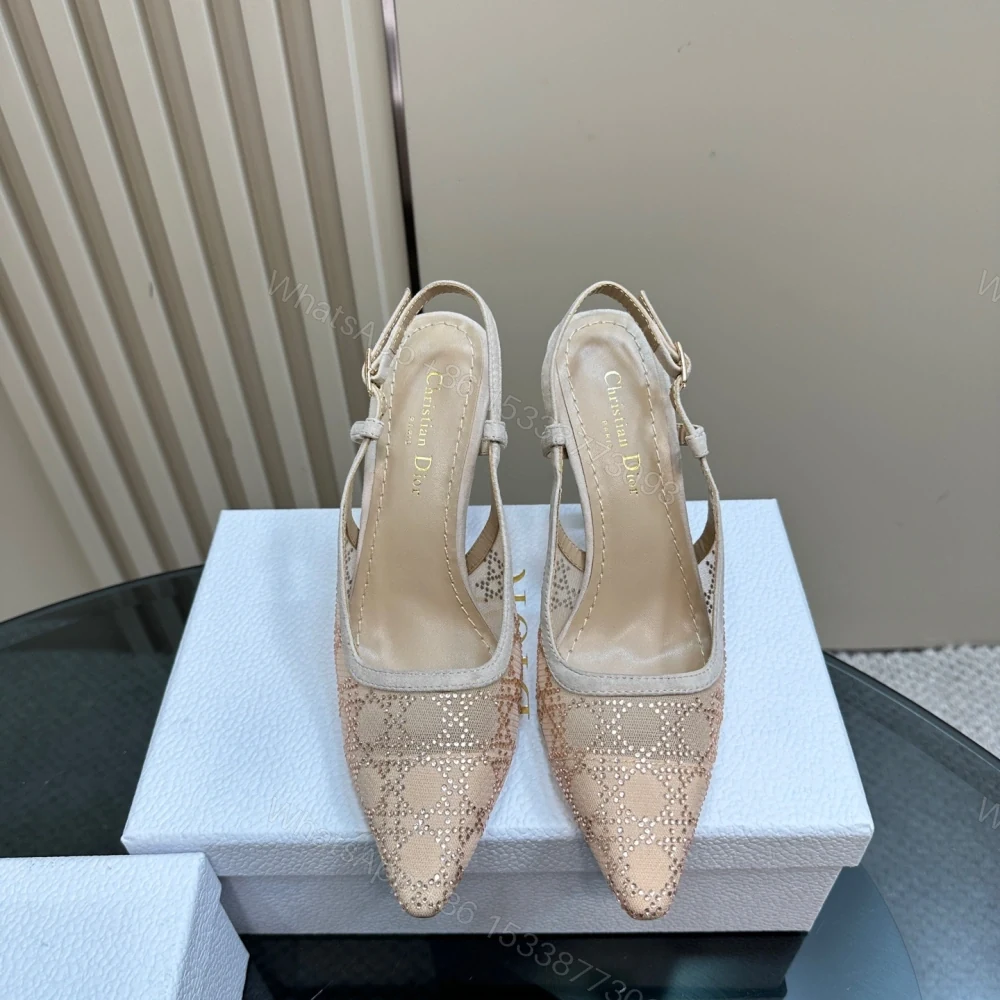 View 3 of 高仿Dior*Capture系列KCV301網鑽細高踭鞋10CM裸色免檢版