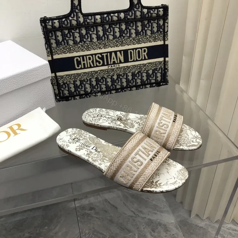 View 6 of Statement Dior Linen Sandals - Metallic Strap, Comfort Footbed