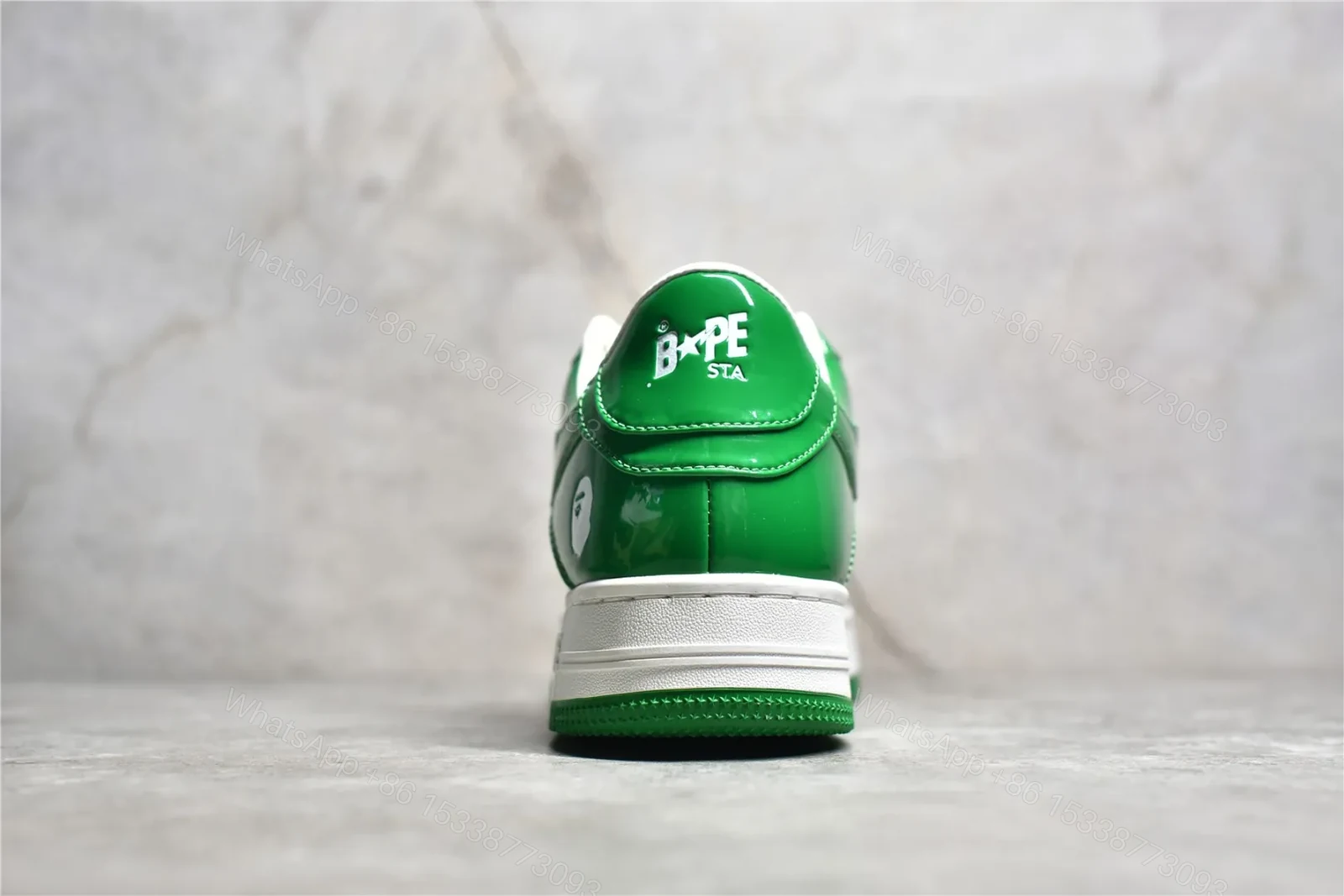 View 6 of A Bathing Ape Bapesta White Green Reps