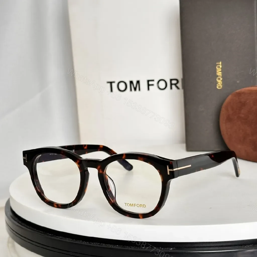 View 5 of Luxury Round-Frame Eyewear: Subtle Gold Accents, Lightweight Acetate