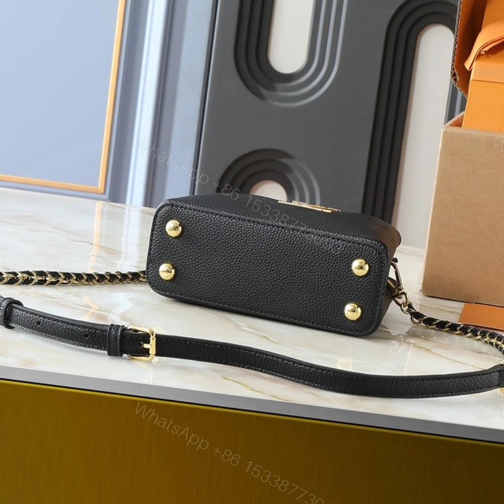 View 4 of Louis Vuitton Capucines Mini Black 21Cm