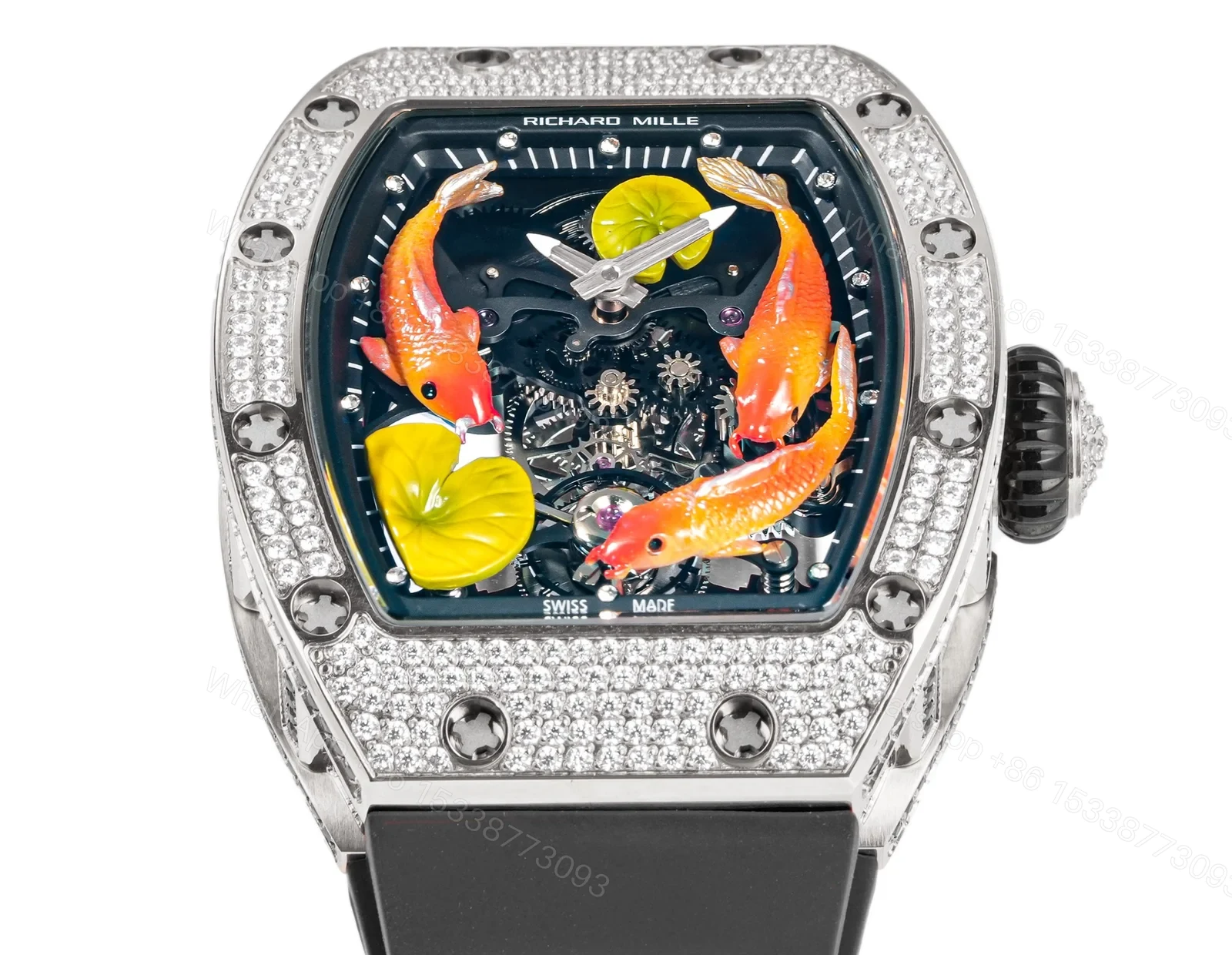 View 4 of Richard Mille RM59-01 T-Diamond Lizard Tourbillon Skeleton Sport Watch RM59-01-T-DIAMOND-LIZARD-TOURBILLON-SKELETON