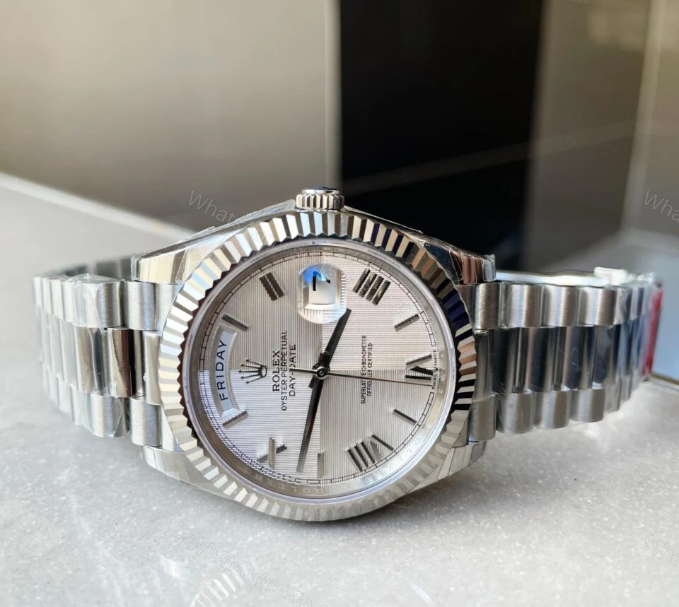 View 2 of EWF Factory SS 1:1 Rolex Day Date II 228239 Best Edition White Textured Dial A3255