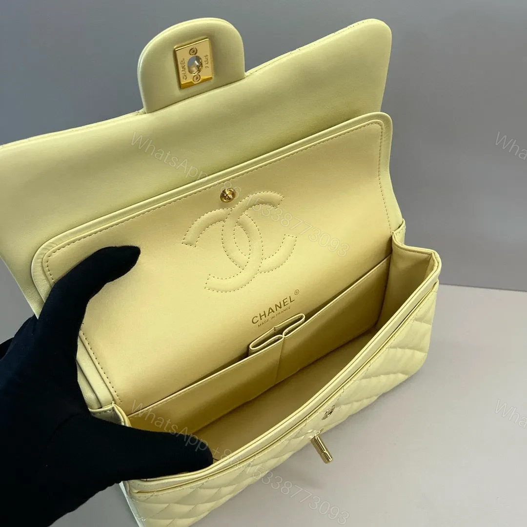 View 3 of CHANEL 25C FLAP BAG 25 IN YELLOW QUILTED LAMBSKIN GOLD HARDWARE