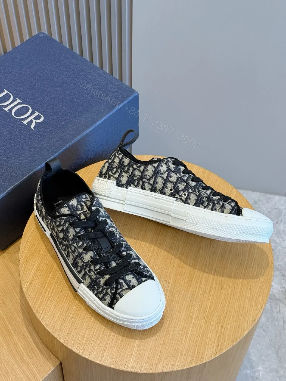 View 4 of Black & White Monogram Sneaker: Luxe Everyday Comfort