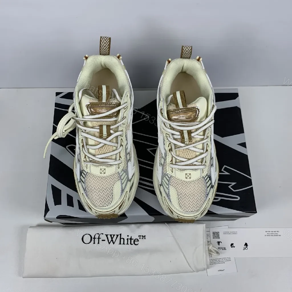 View 9 of Chunky Off-White High-Top Sneaker: Weathered Luxury Comfort