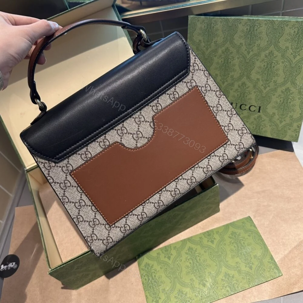 View 5 of Gucci Padlock GG Supreme Top Handle Black 28Cm
