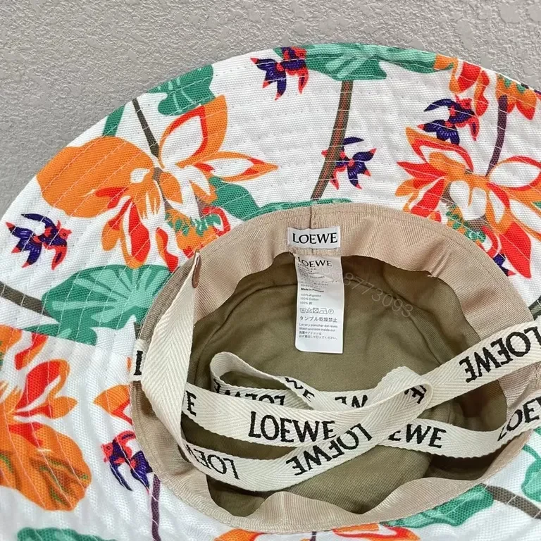 View 9 of Lightweight LOEWE Patterned Bucket Hat - Signature Patch, Breathable Style
