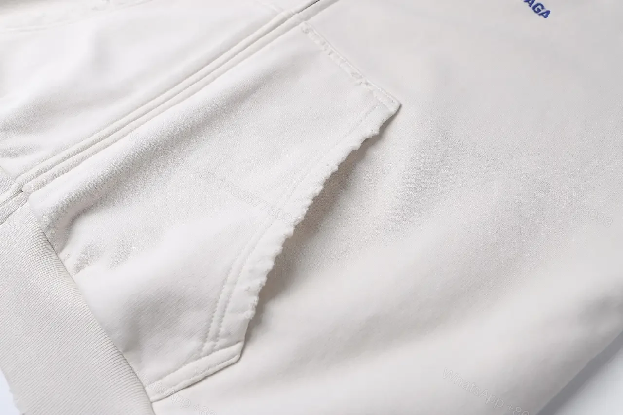 View 4 of Serene Off-White Stone Hoodie Jacket: Minimal, Luxe, Modern