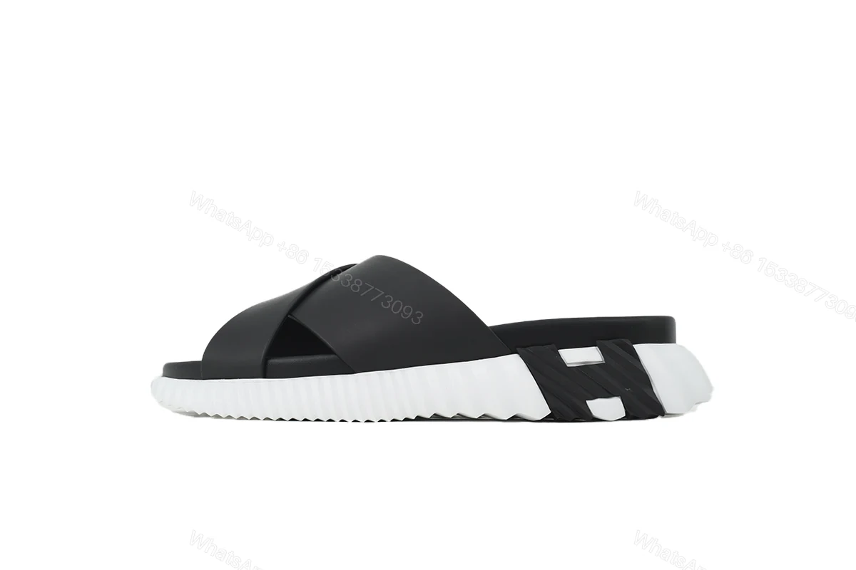 View 8 of HERMES Infra Sandals 'Black and White'