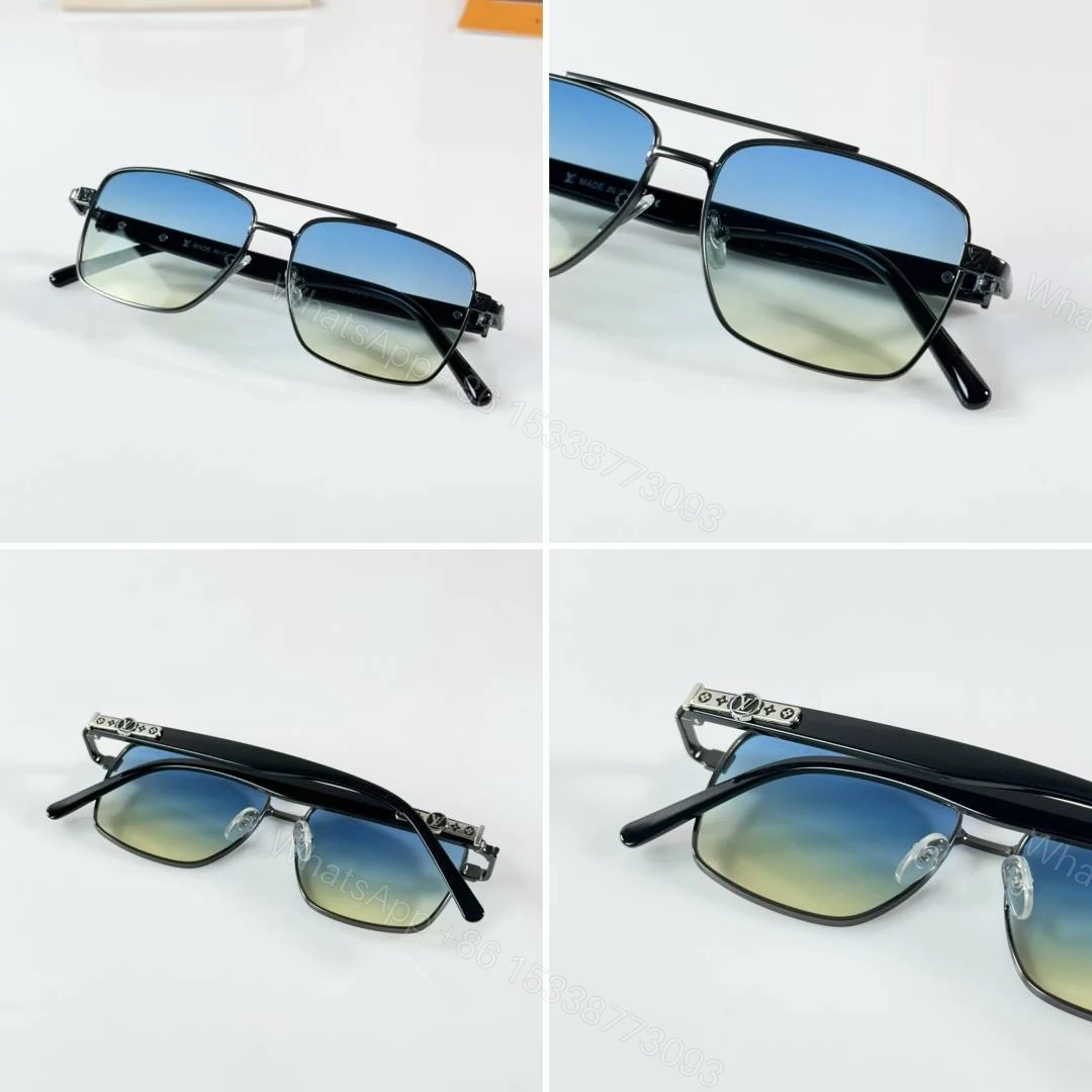 View 2 of First Copy Louis Vuitton Black Aviator Frame Men’s Sunglasses