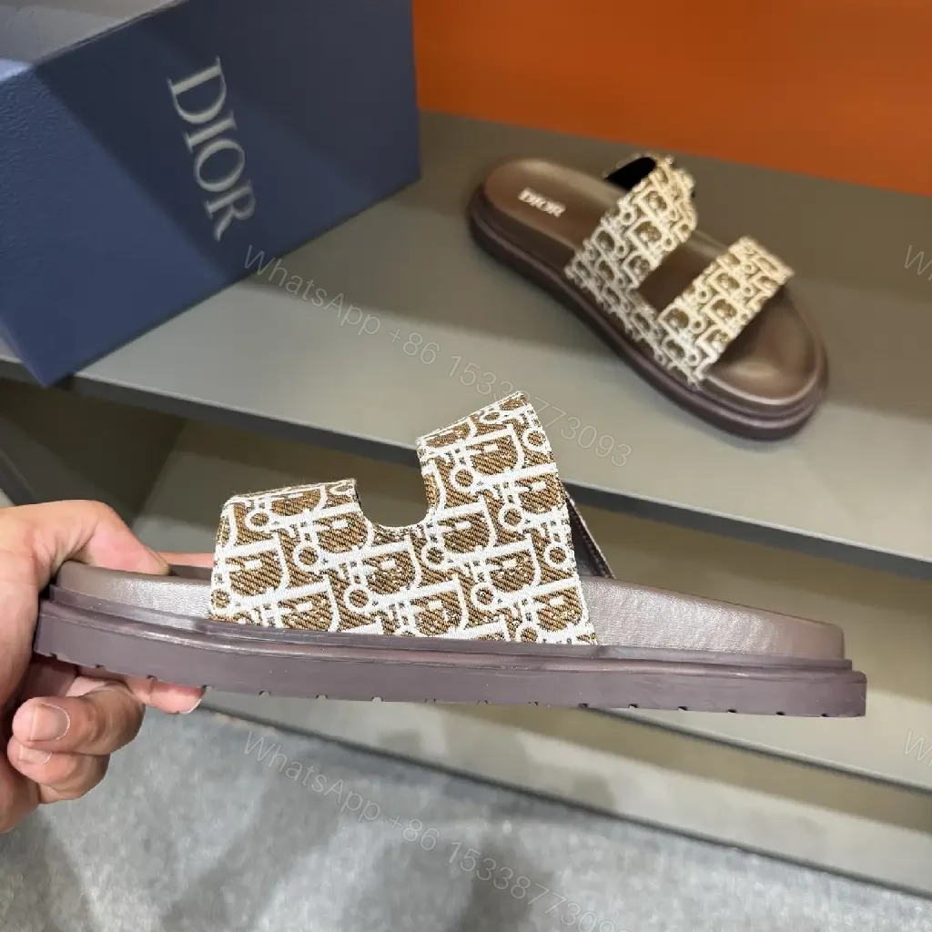 View 9 of Textured Strap Slides: Luxury Comfort Footwear