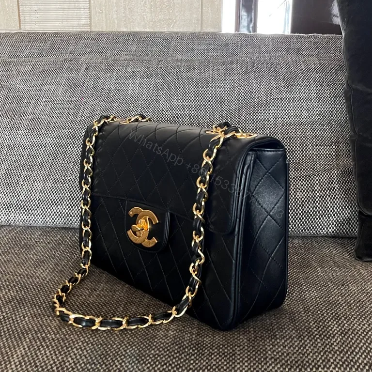 View 9 of Chic Quilted Crossbody Bag with Gold Chain Straps