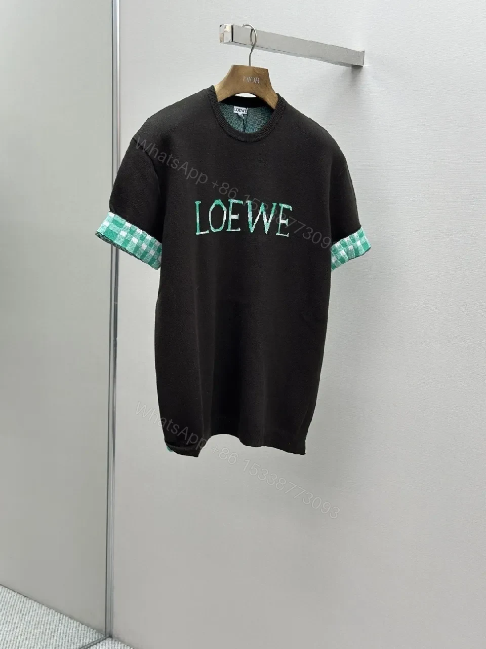 View 9 of Casual Luxe Knit Tee Dress with LOEWE Logo Embroidery
