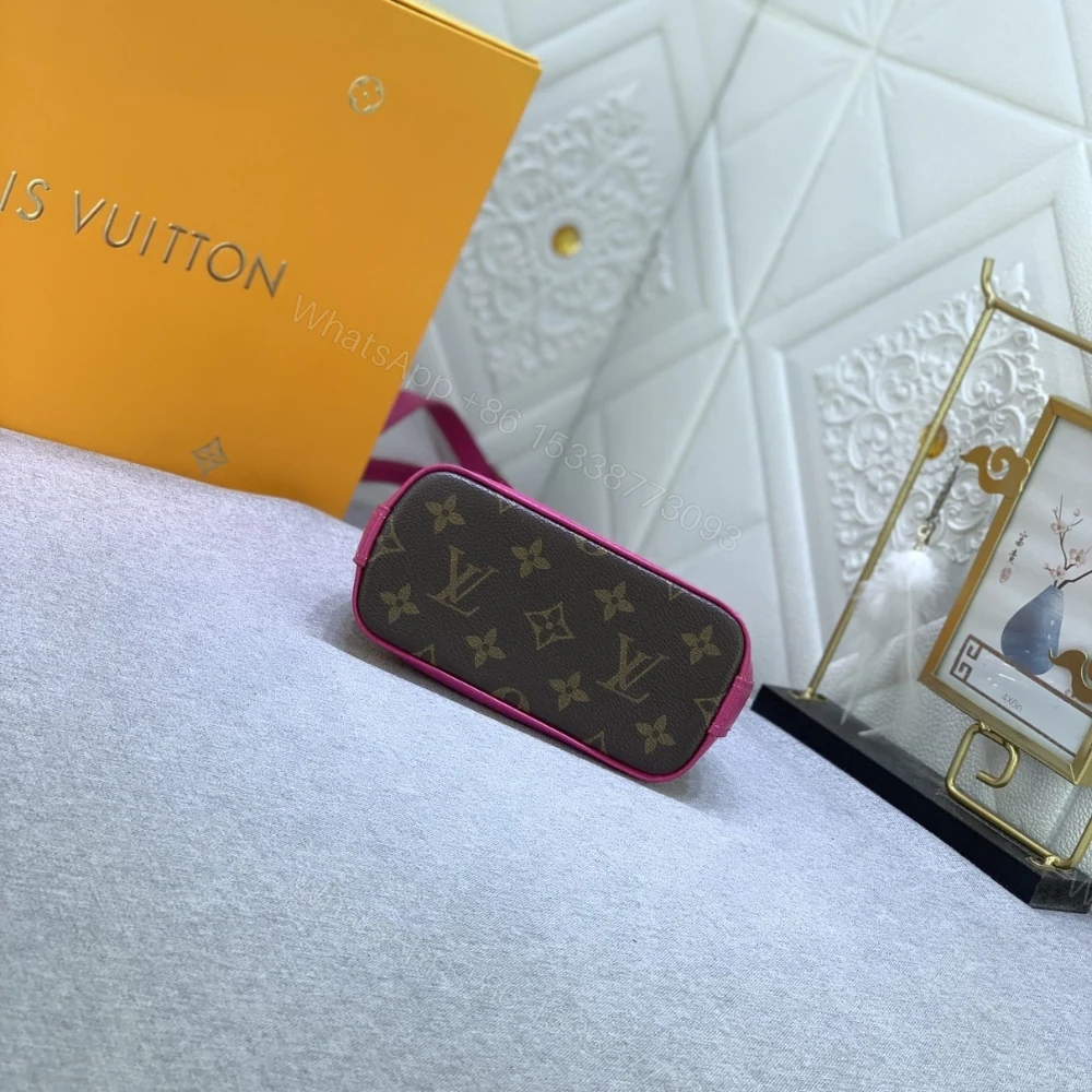 View 4 of Louis Vuitton Mini Alma Monogram Canvas Mix With Pink 18Cm M83206