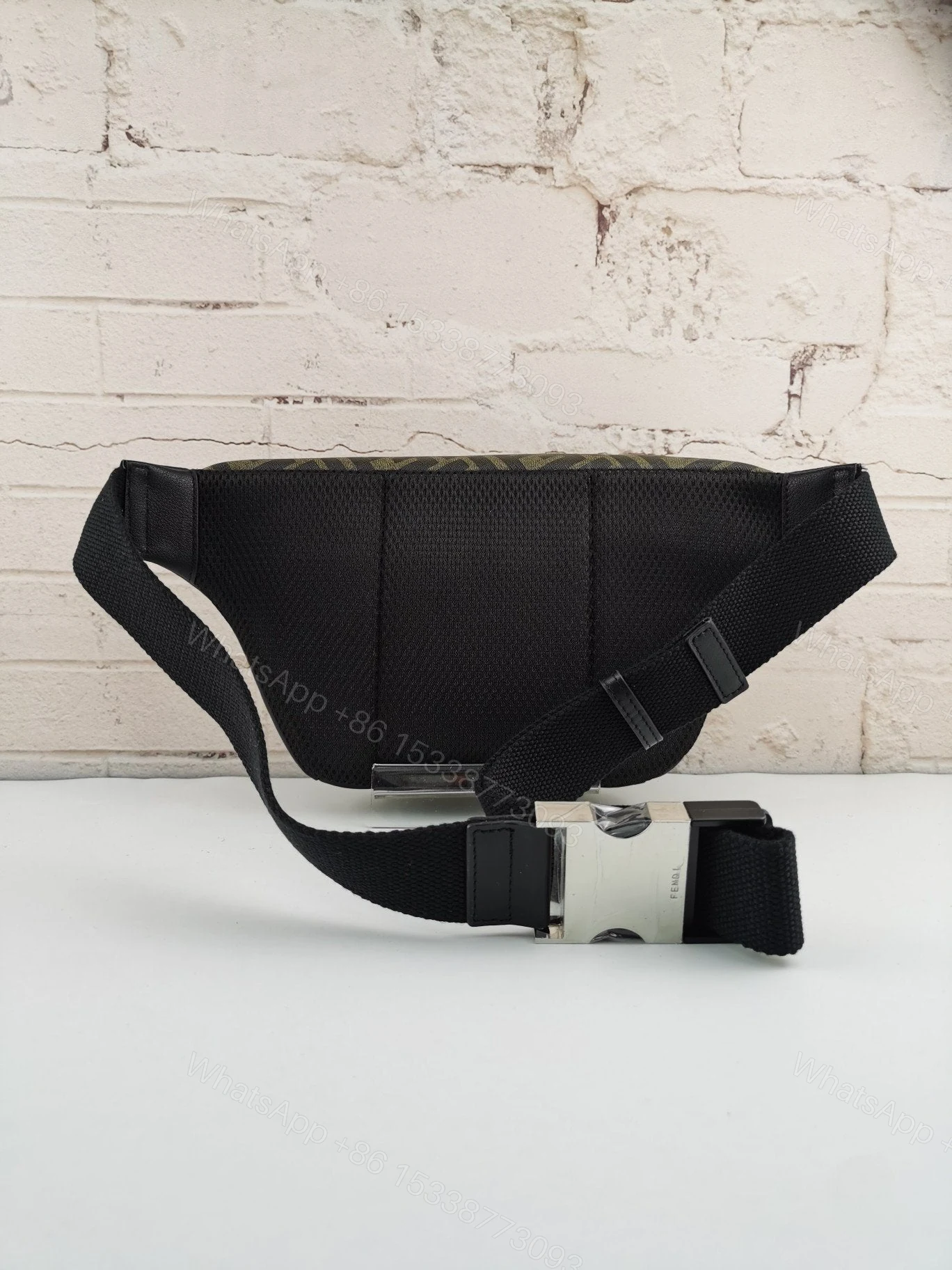 View 8 of Fendi Zip Belt Bag Zucca Coated Canvas and