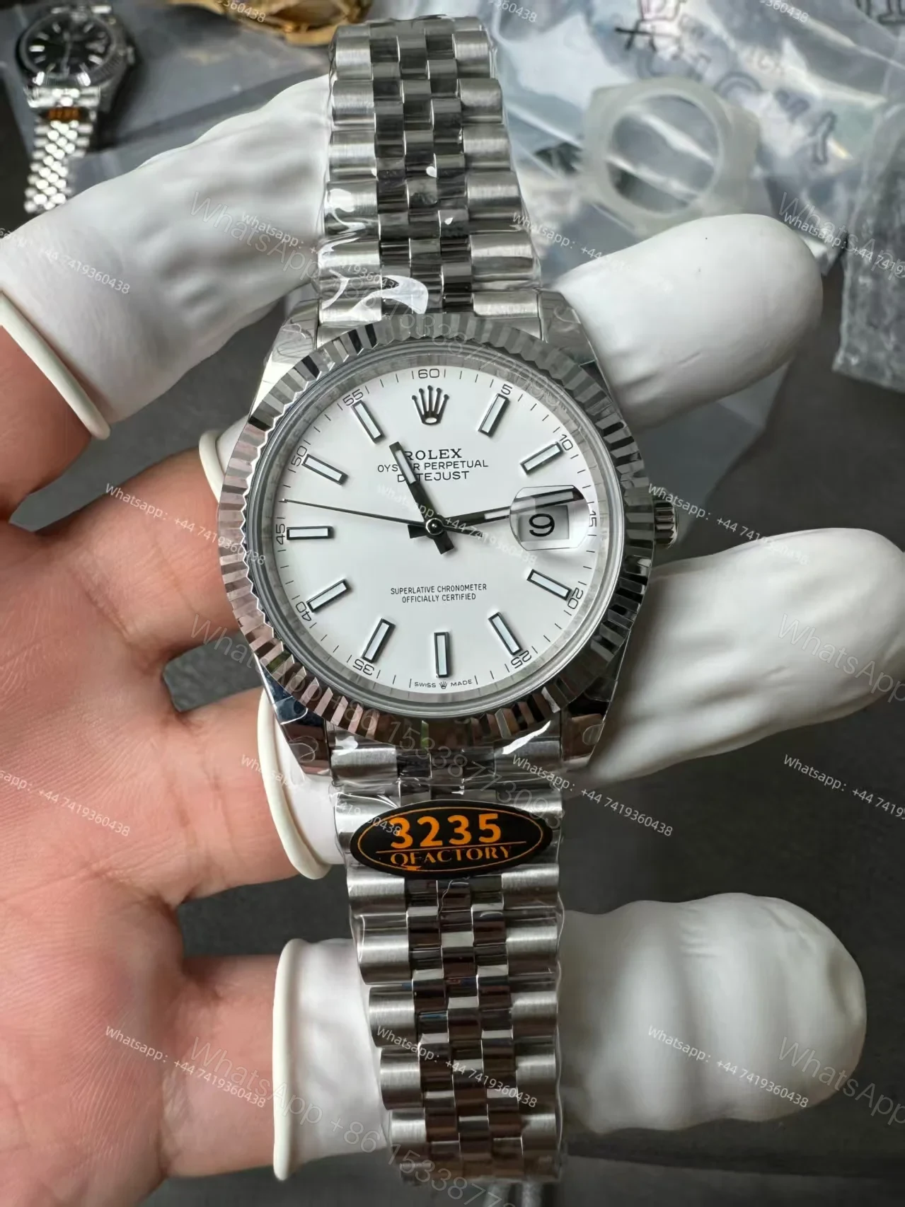 View 4 of Rolex Datejust M126334-0010 1:1 Replica White Dial Jubilee 41MM 3235 Movement Super Clone Watch