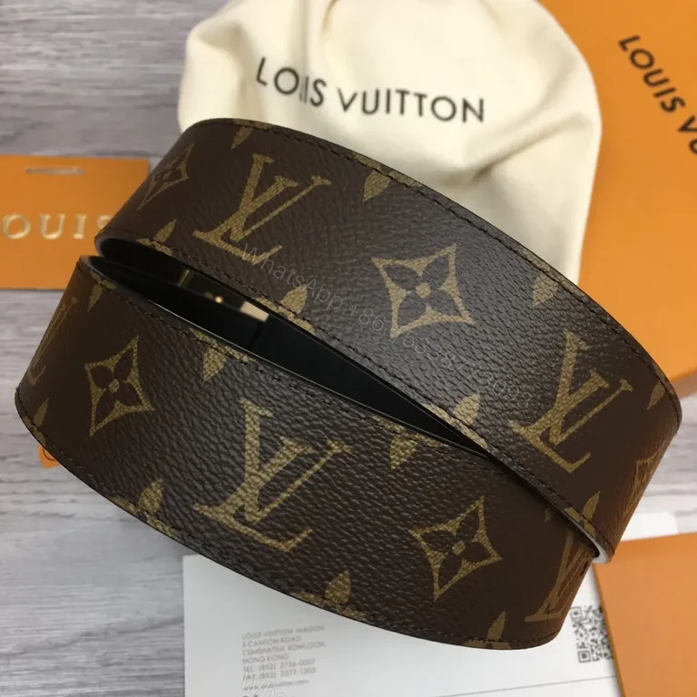 View 6 of Monogram Belt: Gold Buckle, Leather-Inspired Luxury Accessory