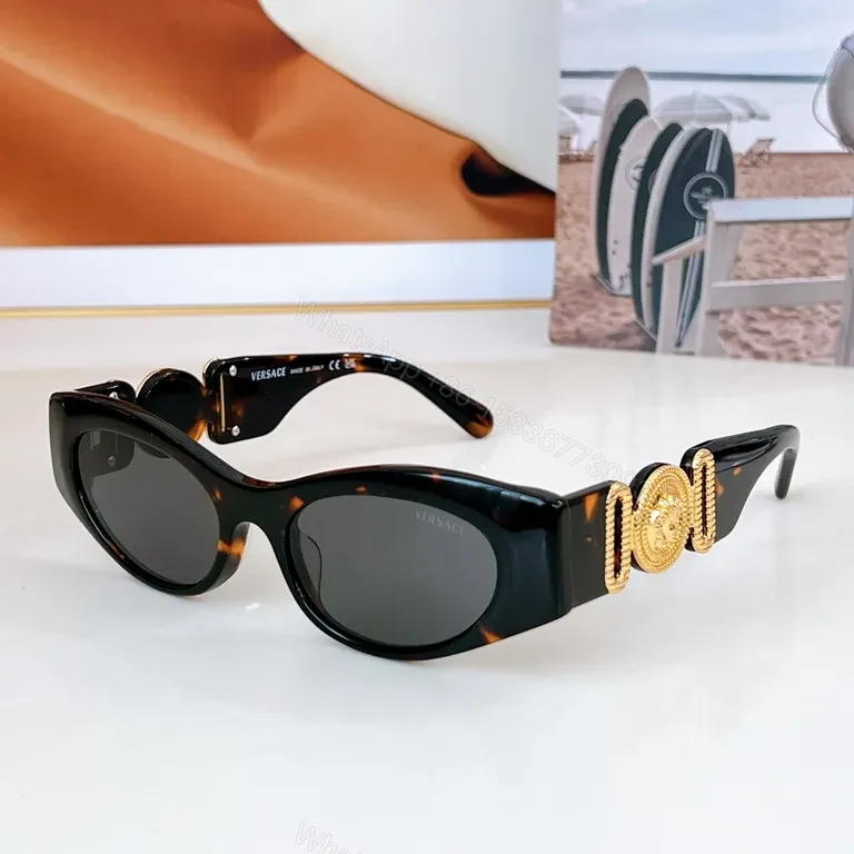 View 3 of Crystal Clear Versace-Inspired Sunglasses: Luxe All-Day Comfort