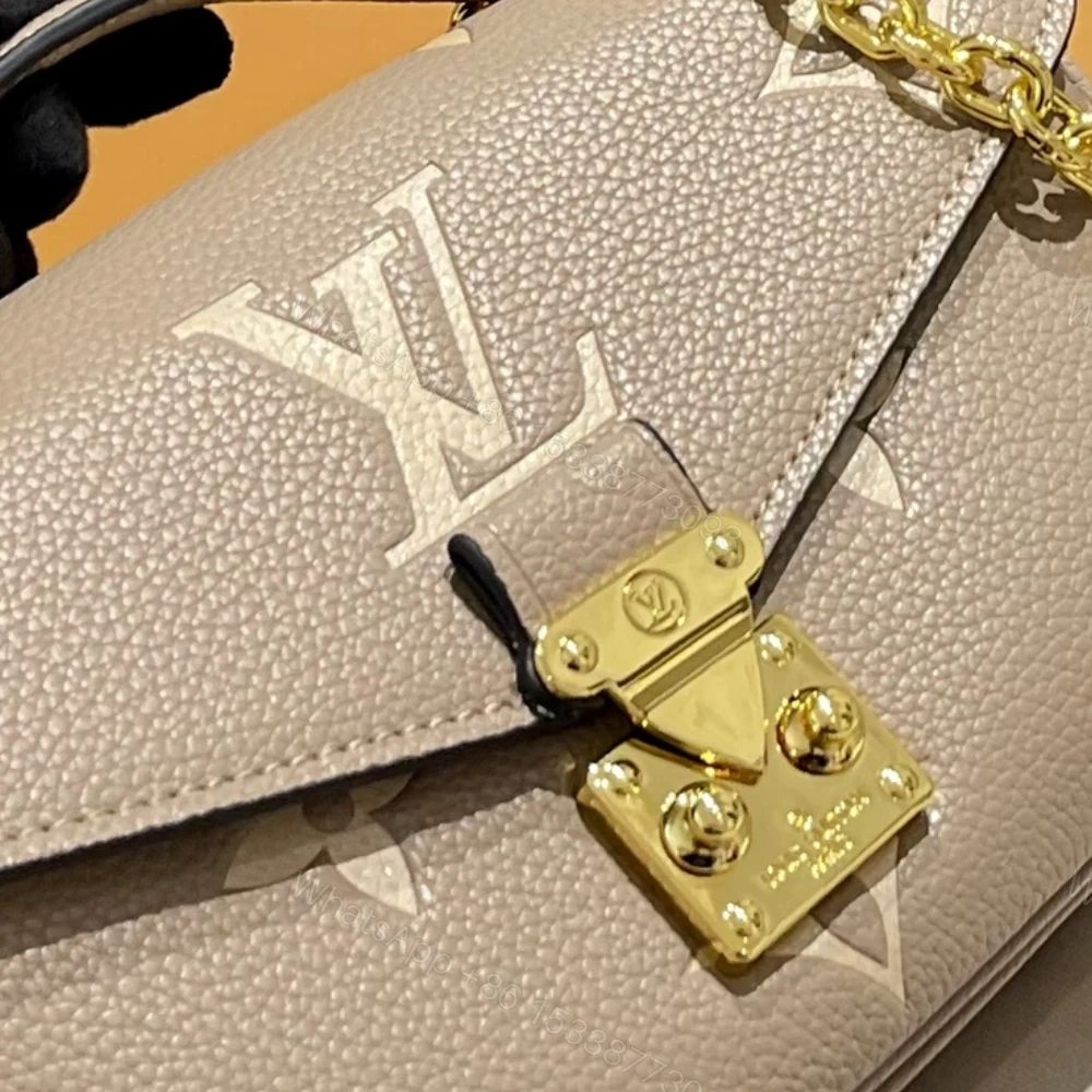View 5 of Louis Vuitton Pochette Métis East West Bag Gray Cream 21Cm M23081