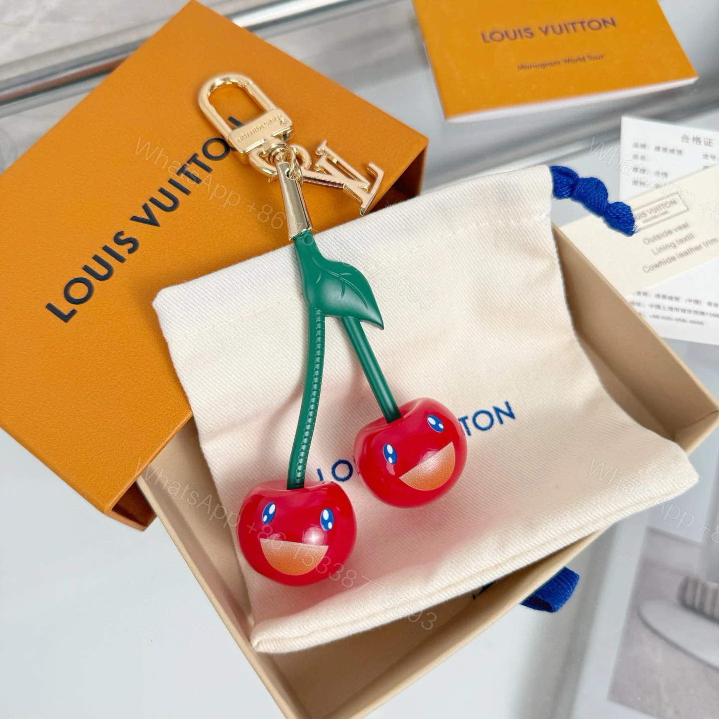 View 3 of Louis Vuitton X Murakami Bag Charms Key Holder