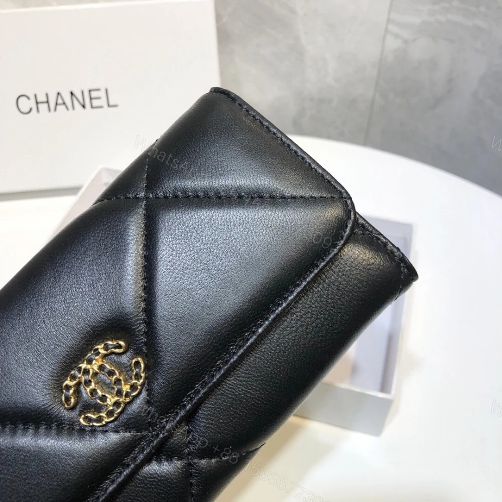 View 5 of Chanel 19 Flap Long Wallet Black 19Cm