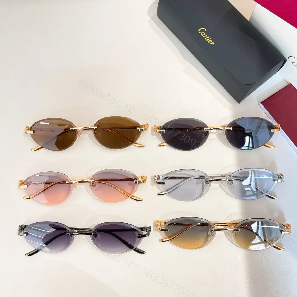 View 2 of Gold-Tone Round Sunglasses with Gradient Lenses, Deluxe Frame, All-Day Comfort