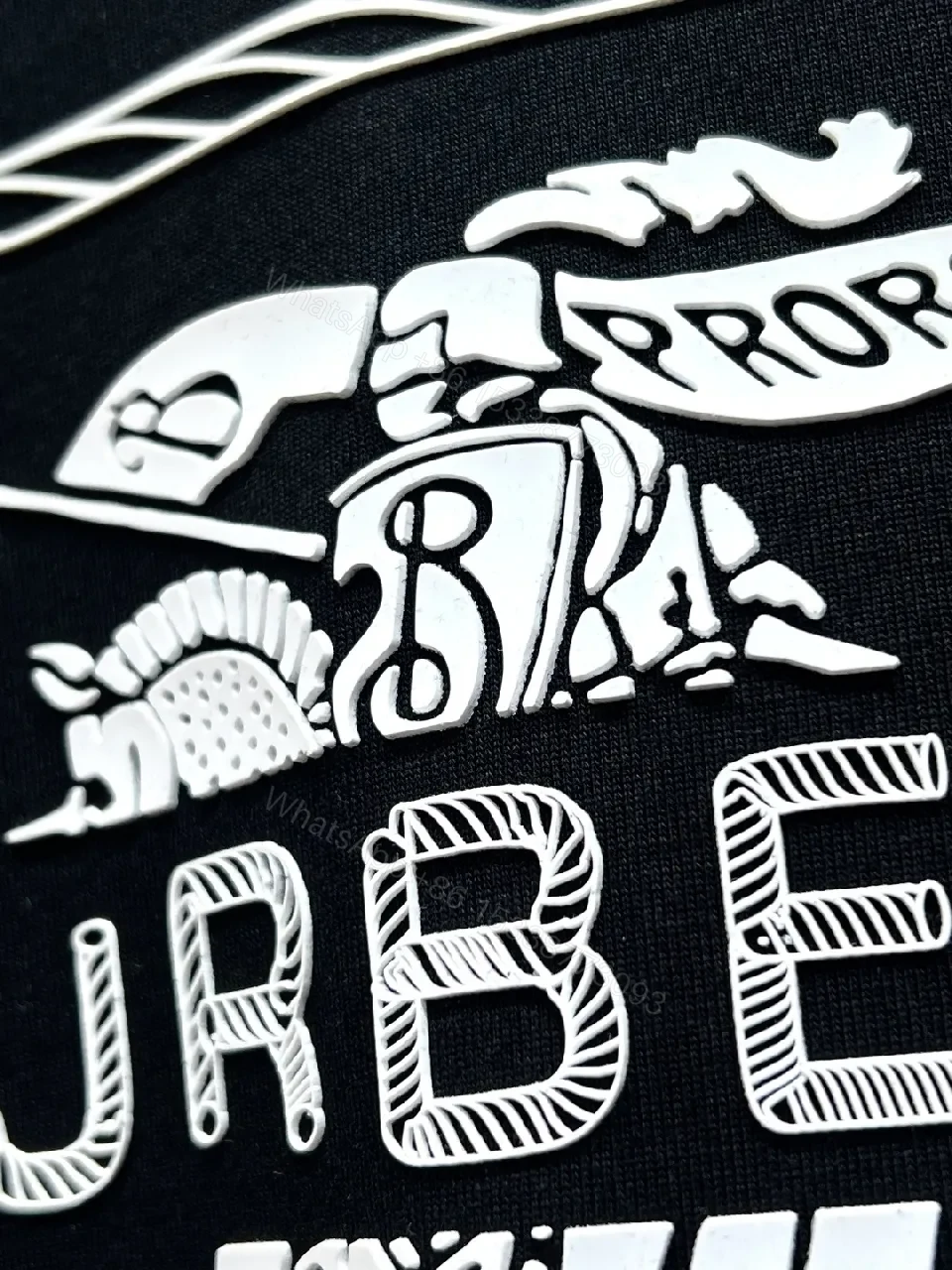 View 4 of Premium Cotton Graphic Tee - Black, Relaxed Fit, Bold Logo