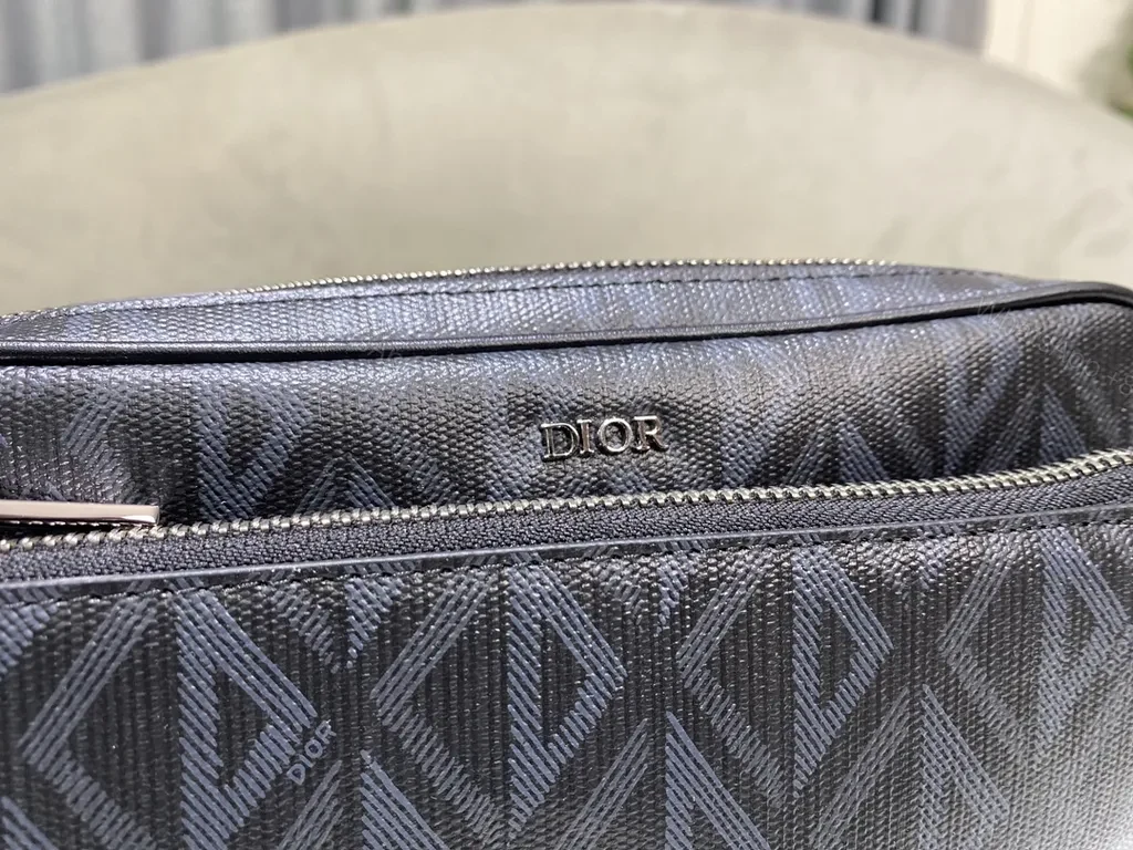 View 2 of Patterned Black Crossbody Bag â€“ Dior Detailing, Modern & Versatile