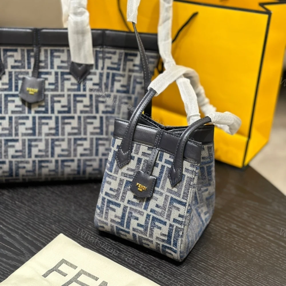 View 6 of FENDI ORIGAMI MINI TRANSFORMABLE BAG DARK BLUE 16CM 8BS083ASU0F1PQK