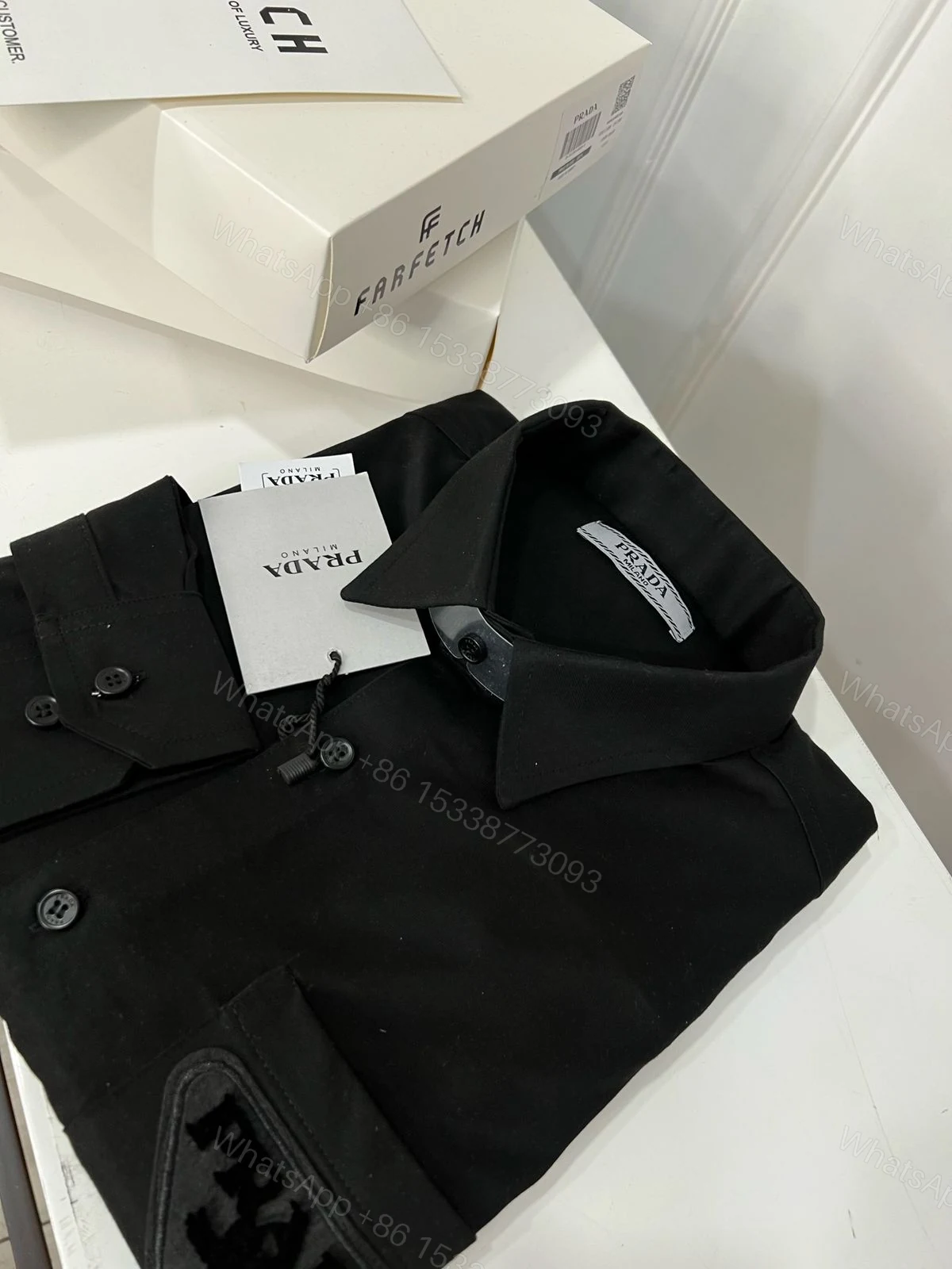 View 6 of PRADA PREMIUM COTTON FABRIC FULL SLEEVE SHIRTS