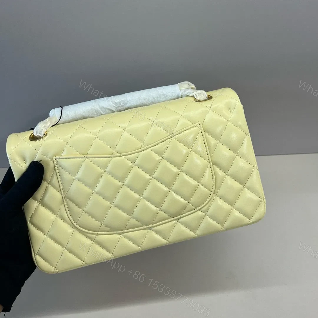 View 5 of CHANEL 25C FLAP BAG 25 IN YELLOW QUILTED LAMBSKIN GOLD HARDWARE