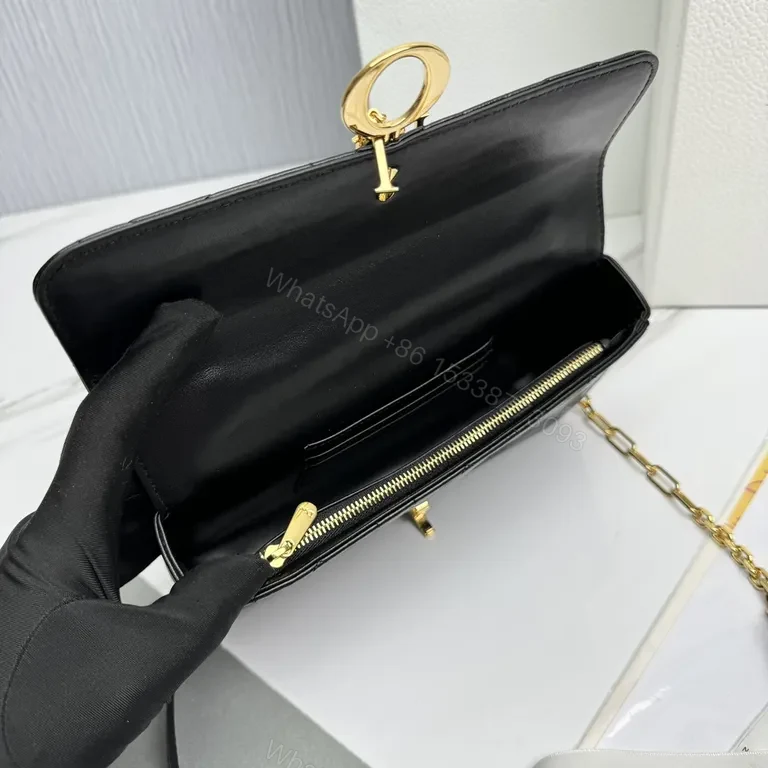 View 2 of Quilted MinaudiÃ ̈re: Black Leather, Dior Charm Luxury Bag
