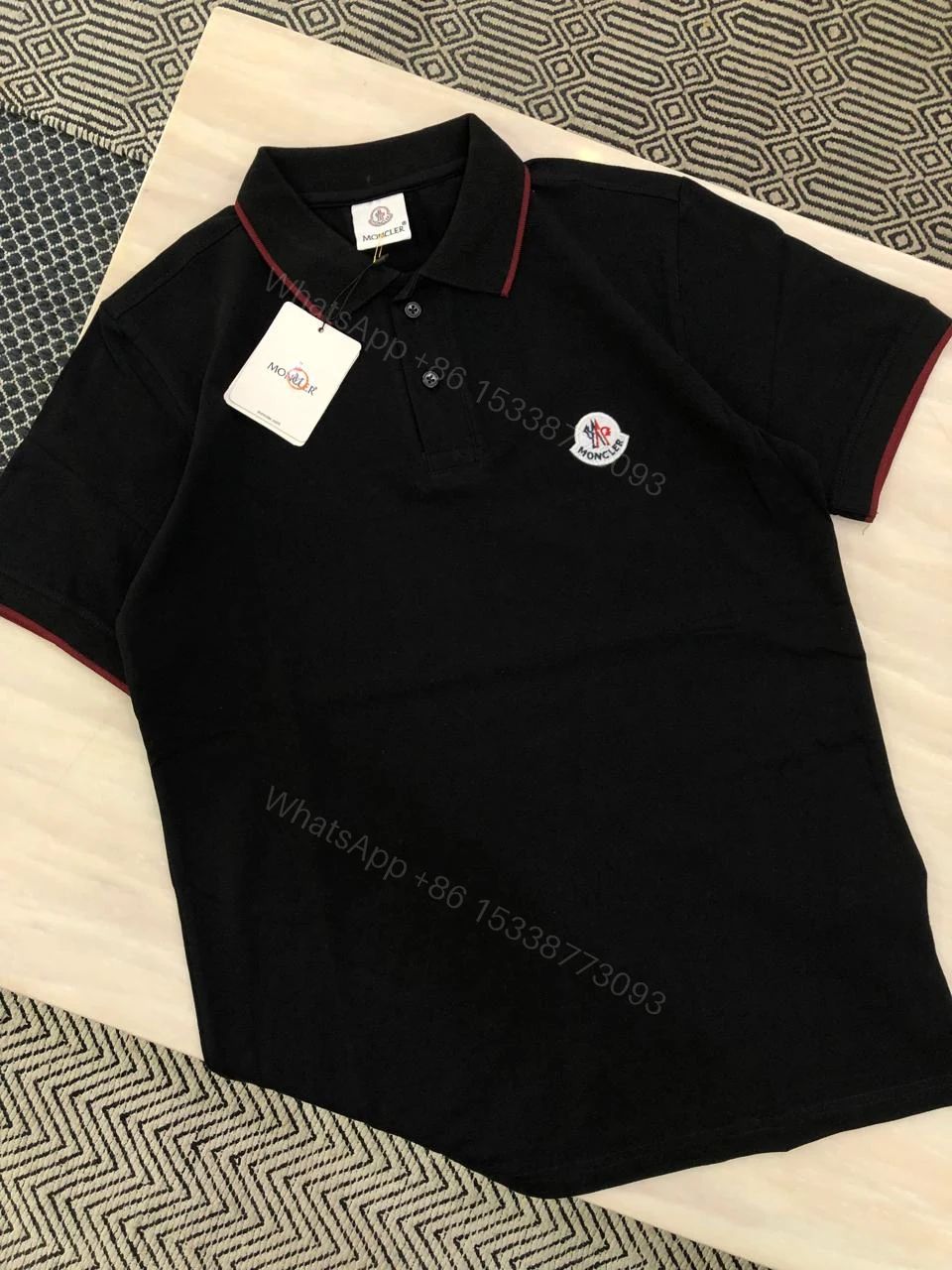 View 5 of FIRST COPY MONCLER FABRIC COTTON LYCRA POLOS T-SHIRT
