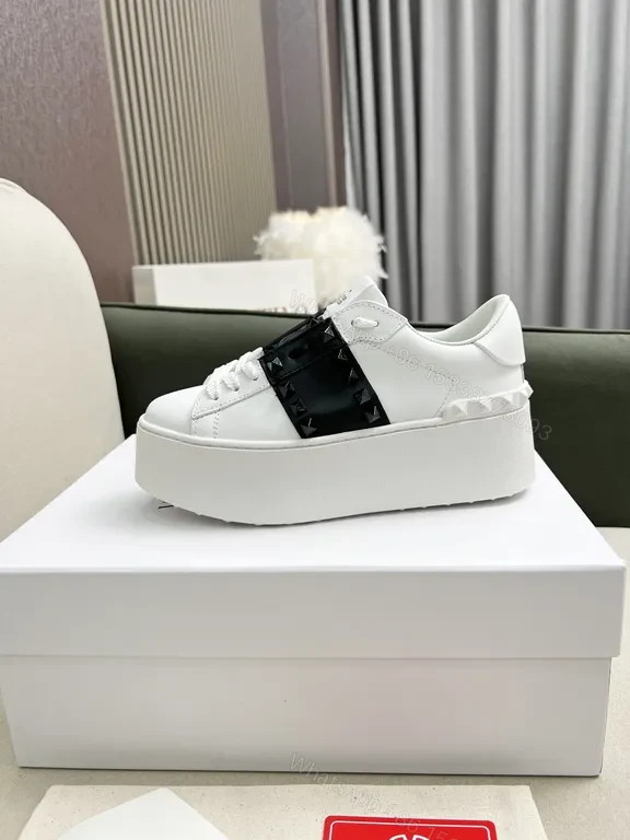 View 5 of Crisp Calfskin Sneakers â€“ White + Belt-Detail Luxury Comfort
