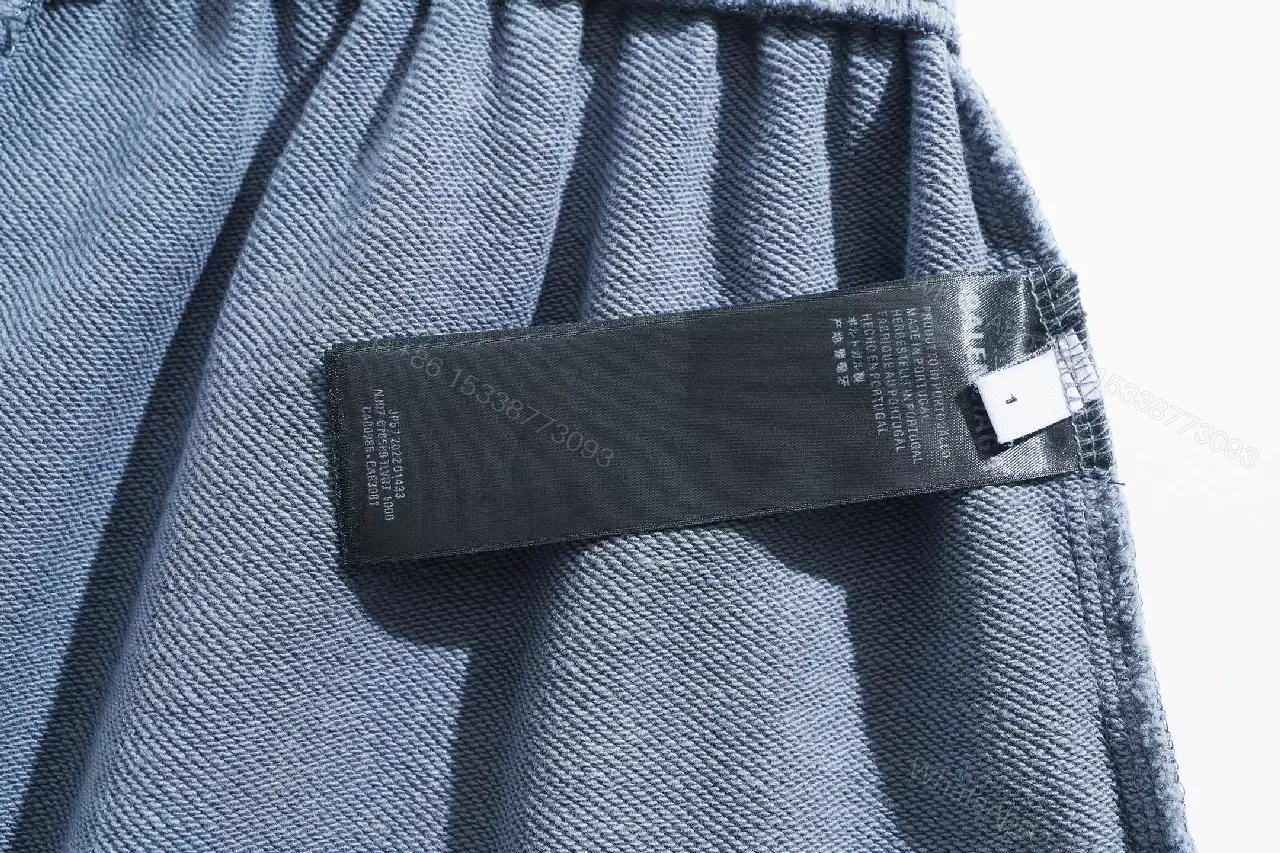 View 8 of Blue Denim Cotton Shorts Free Elastic Waist Balenciaga Style