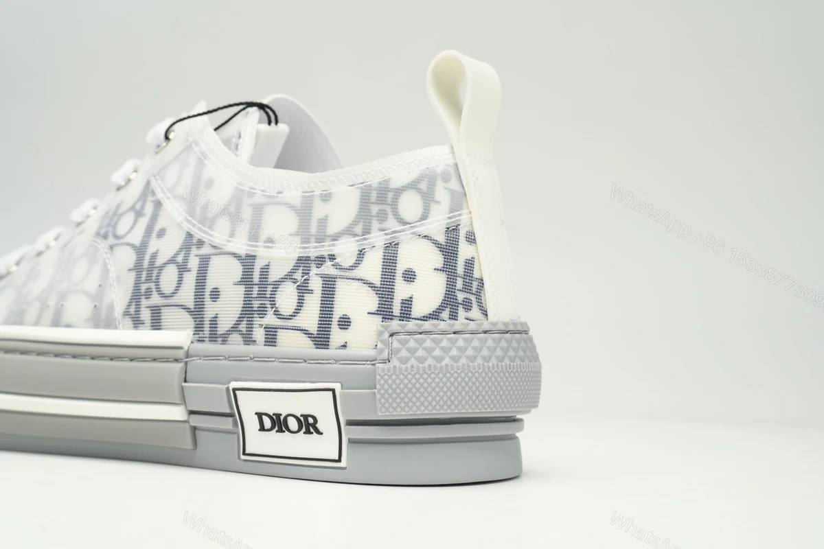 View 8 of Dior B23 HT Oblique Low Cut Blue Gray