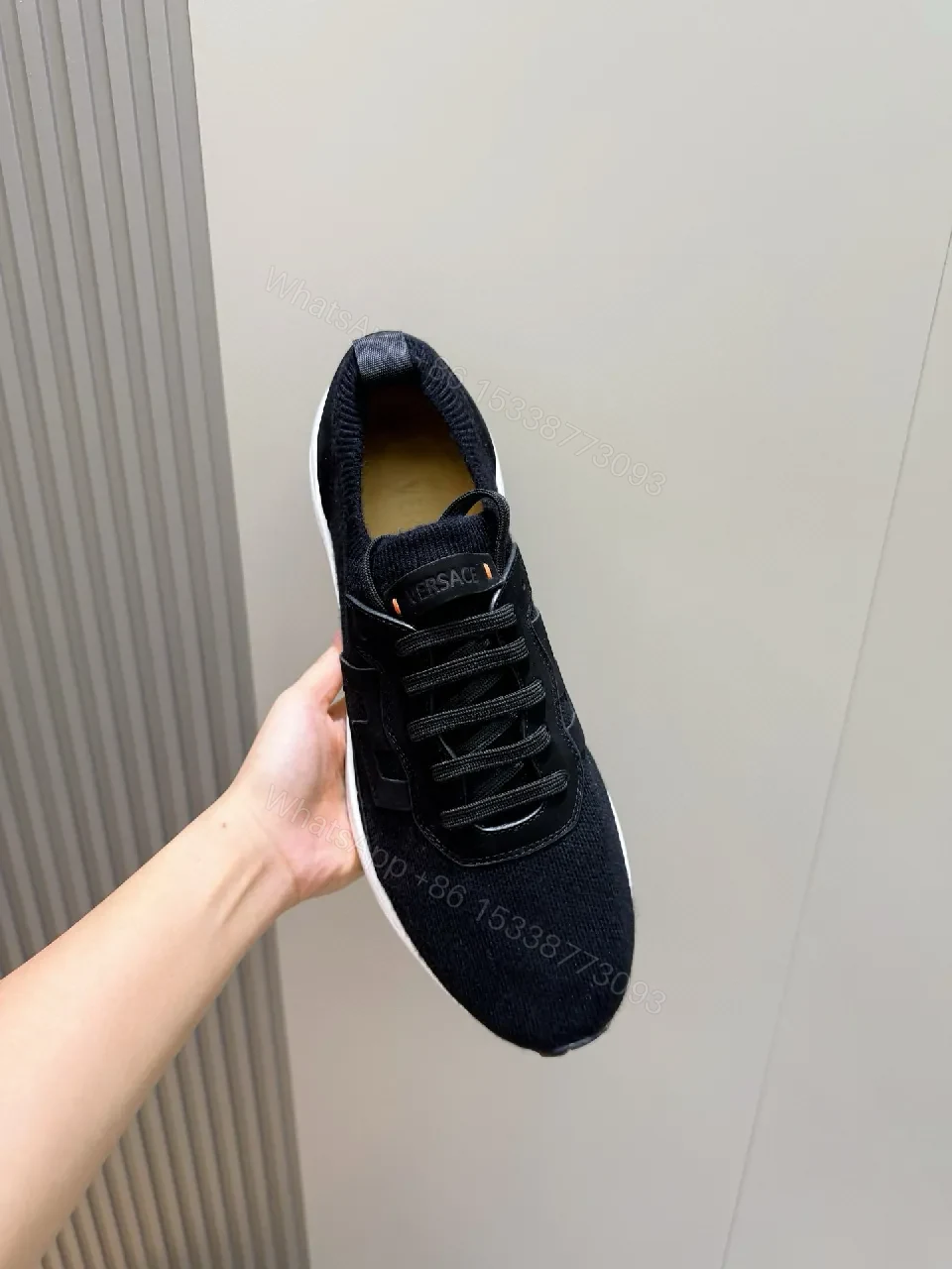 View 7 of Chic Black Textile Sneakers with Subtle Detailing, All-Day Comfort