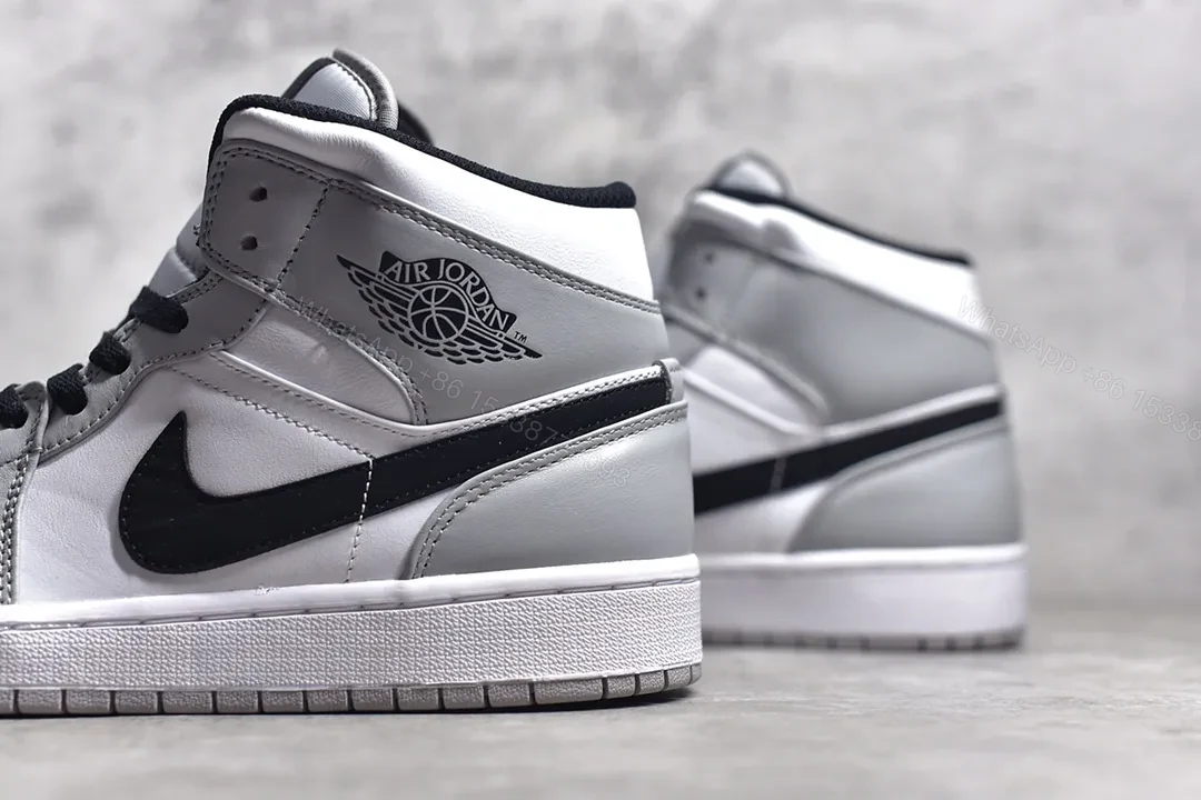 View 6 of Air Jordan 1 Mid “Light Smoke Grey” Reps