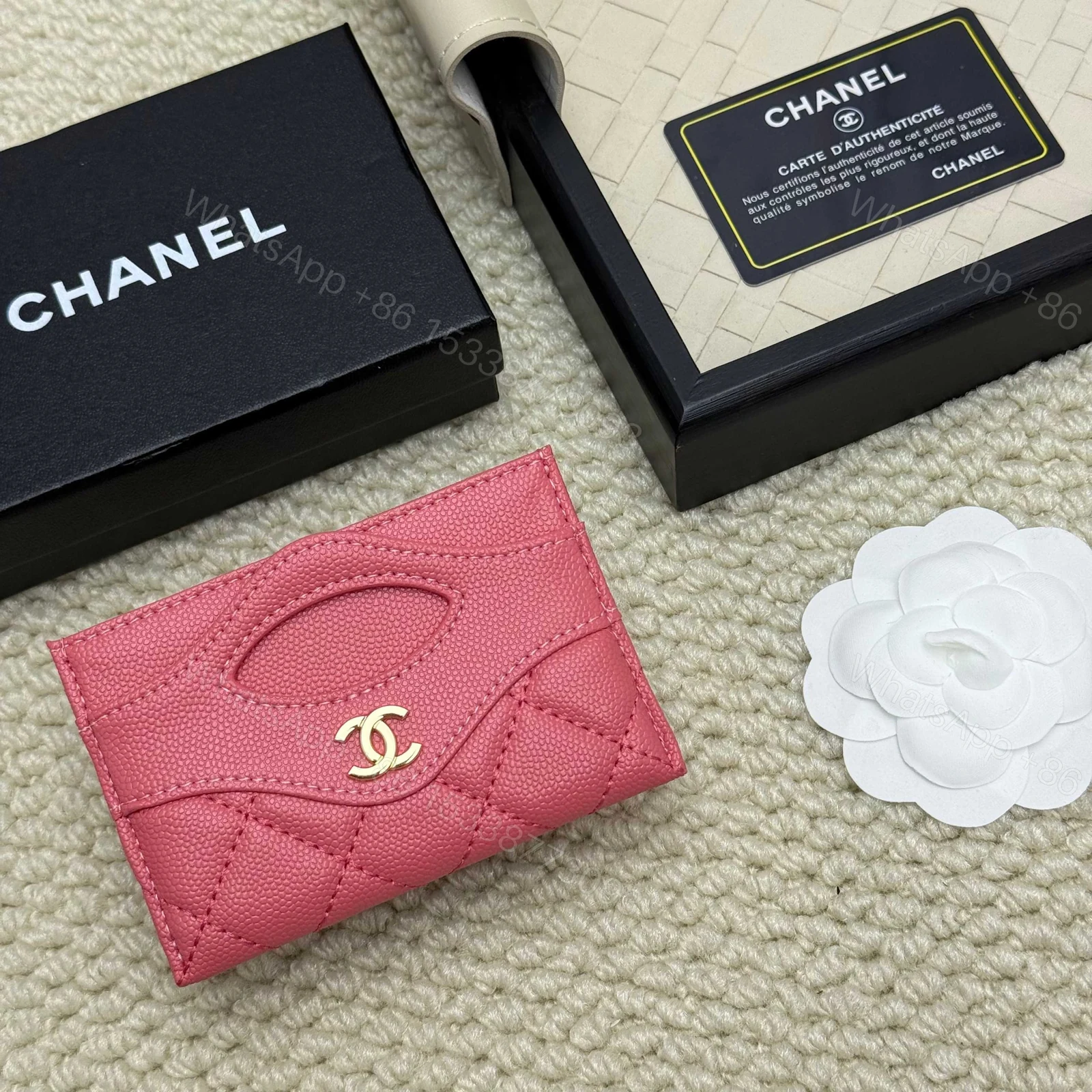 Chanel 一比一女士短夾粉色柔美款 輕甜配色高還原 — view 1