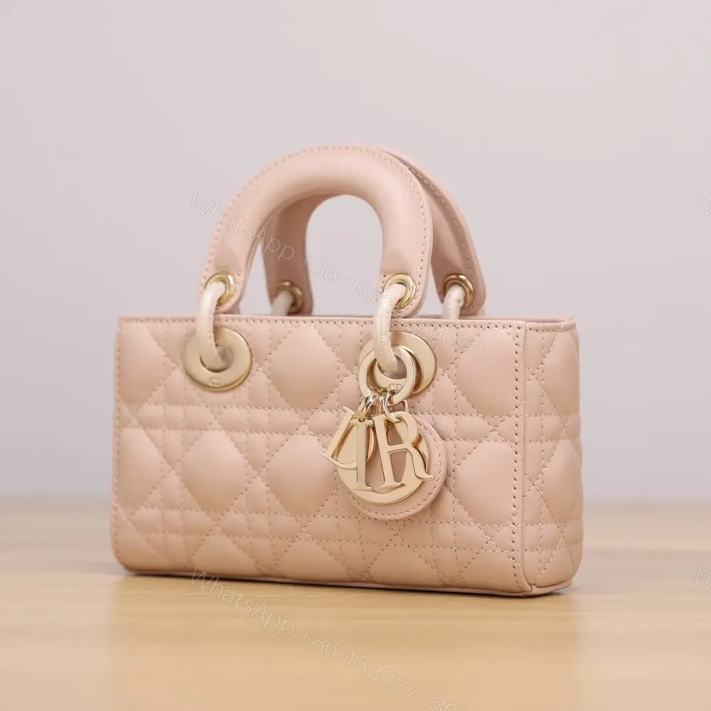 View 5 of 高仿Dior*LadyDJoy系列S0910M413小羊皮戴妃包胭脂粉Mini免檢版